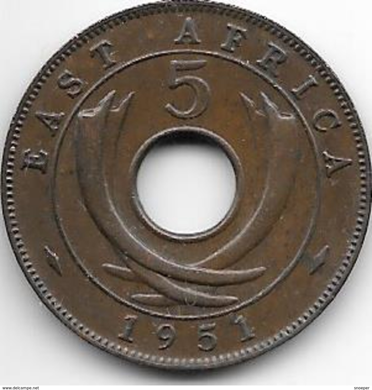 *east Africa 5 Cents 1951 H   Km 33    Xf+ - British Colony