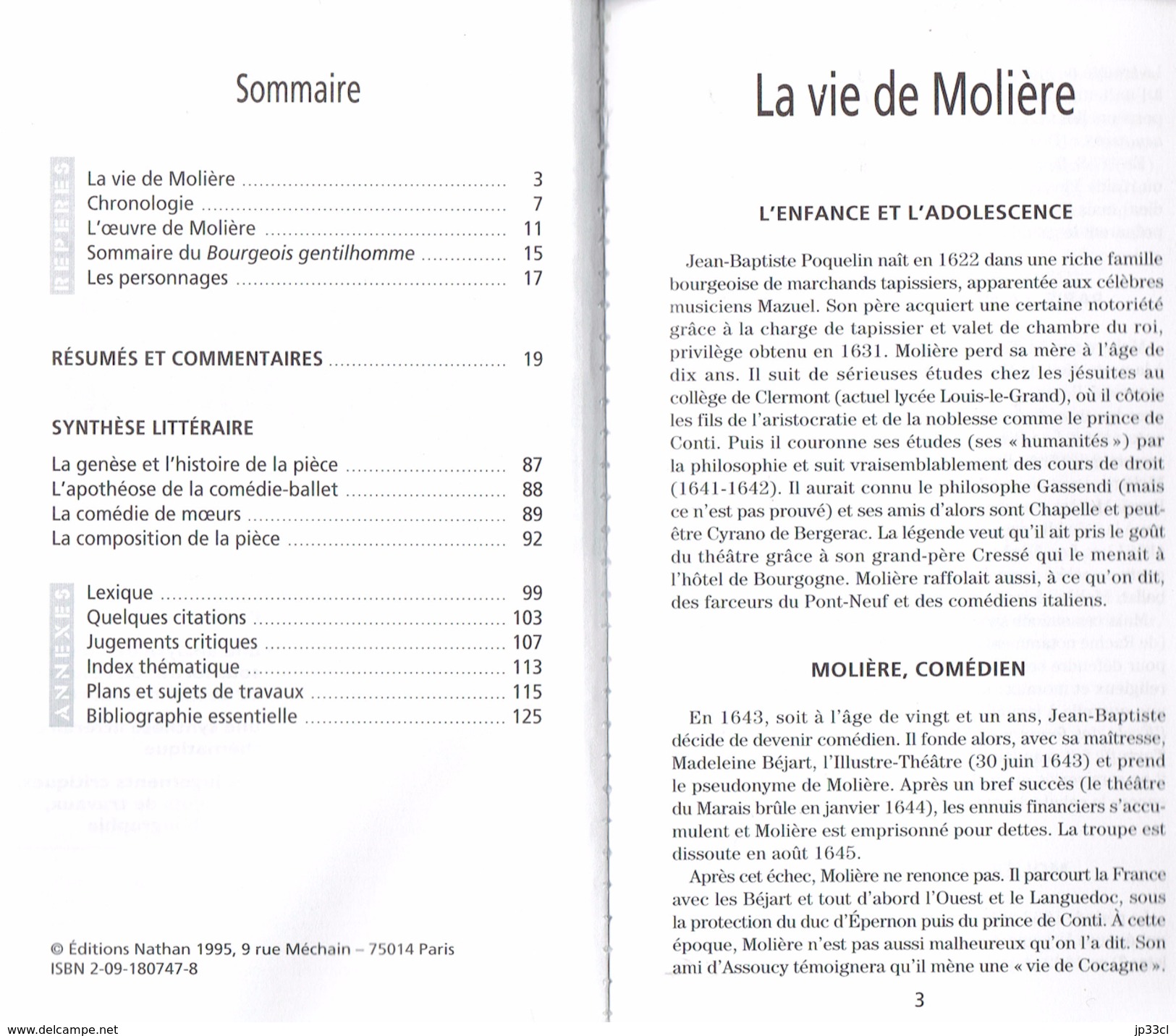 Bourgeois Gentilhomme De Molière (Résumé Analyse Personnages Biographie De L'auteur Jugement Bibliographie Etc.) - 12-18 Anni