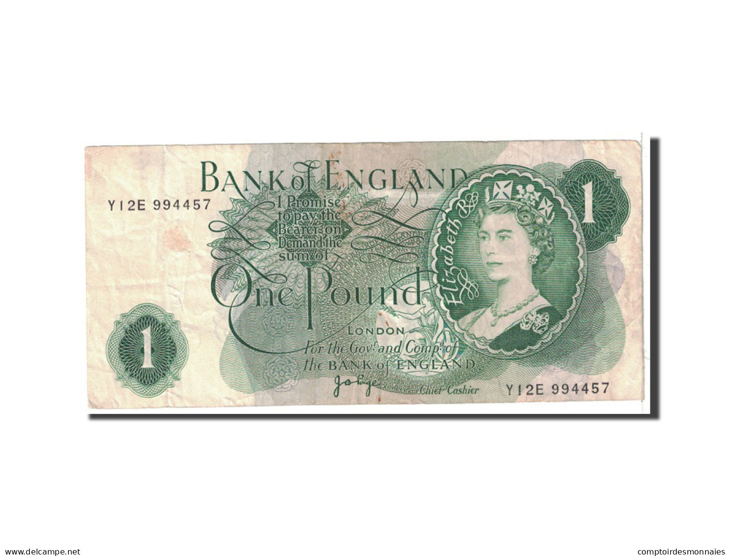 Billet, Grande-Bretagne, 1 Pound, 1960, Undated, KM:374g, TTB - 1 Pound