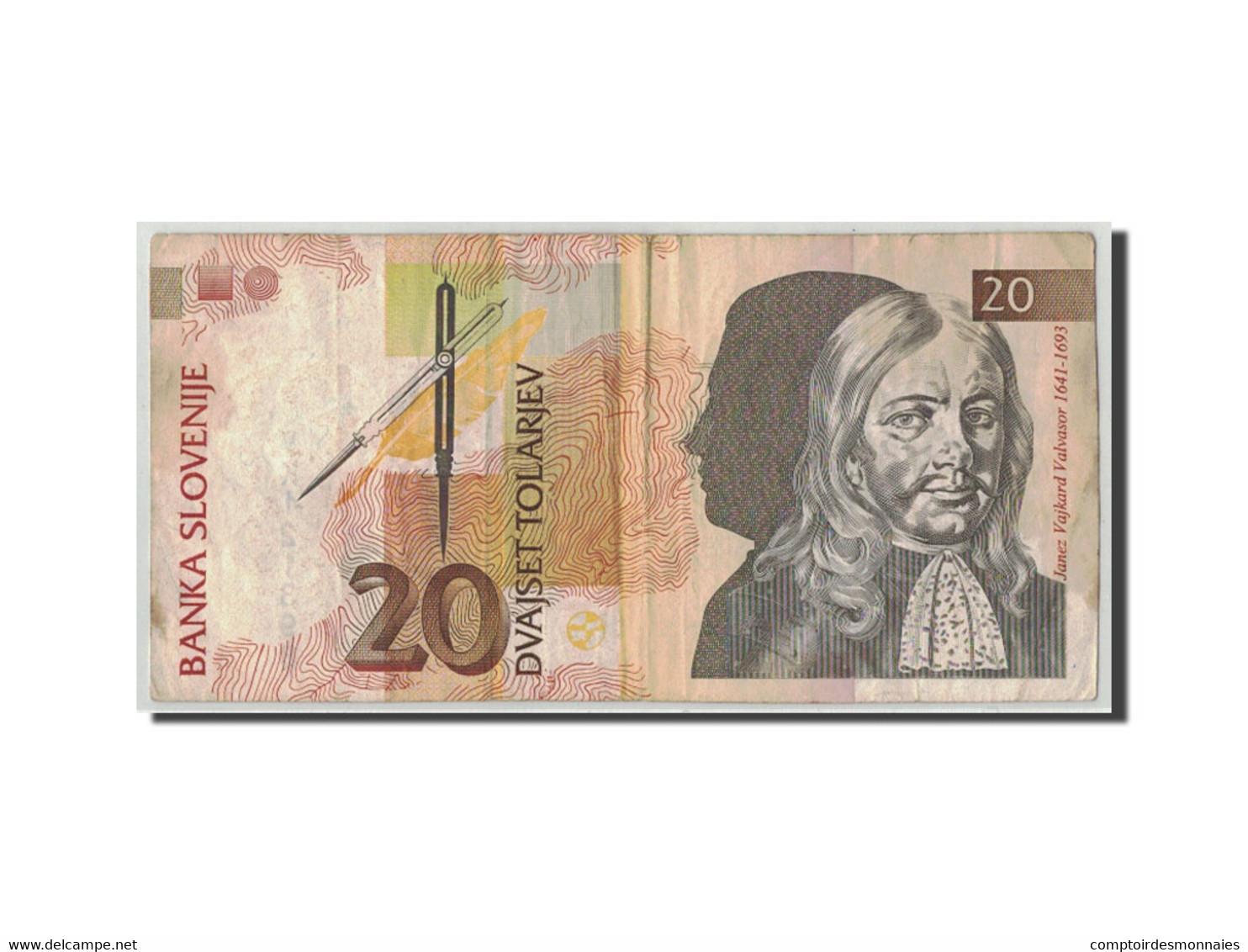 Billet, Slovénie, 20 Tolarjev, 1992, 1992-01-15, KM:12a, B - Slovénie