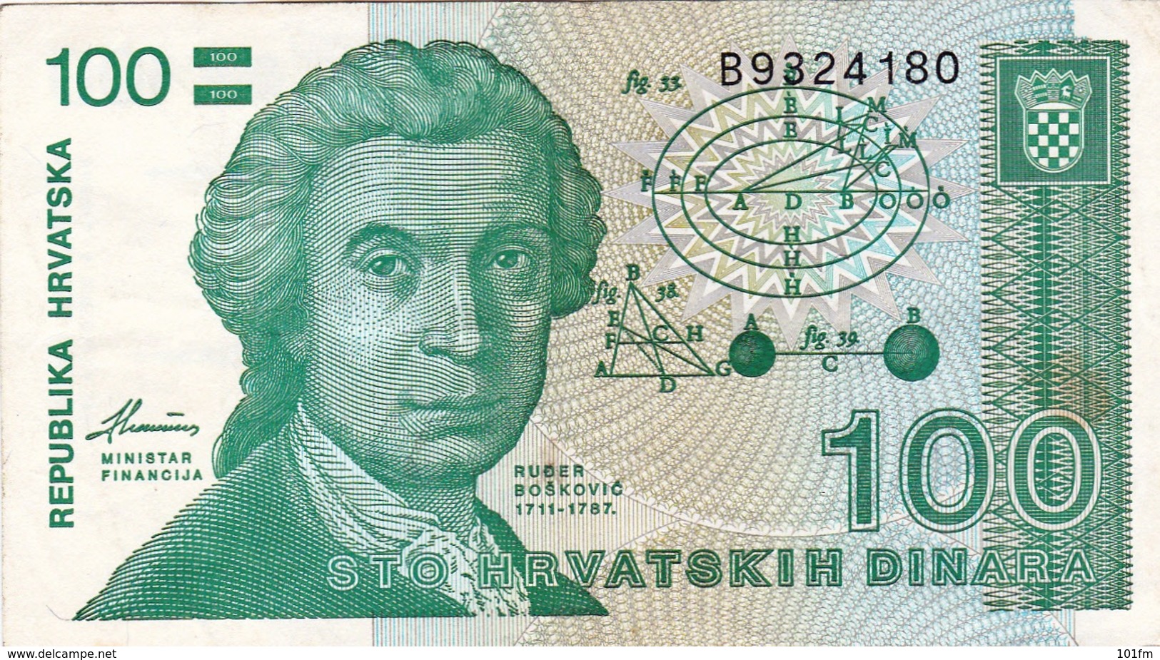 CROATIA - HRVATSKA -  100 Dinara - Kroatië