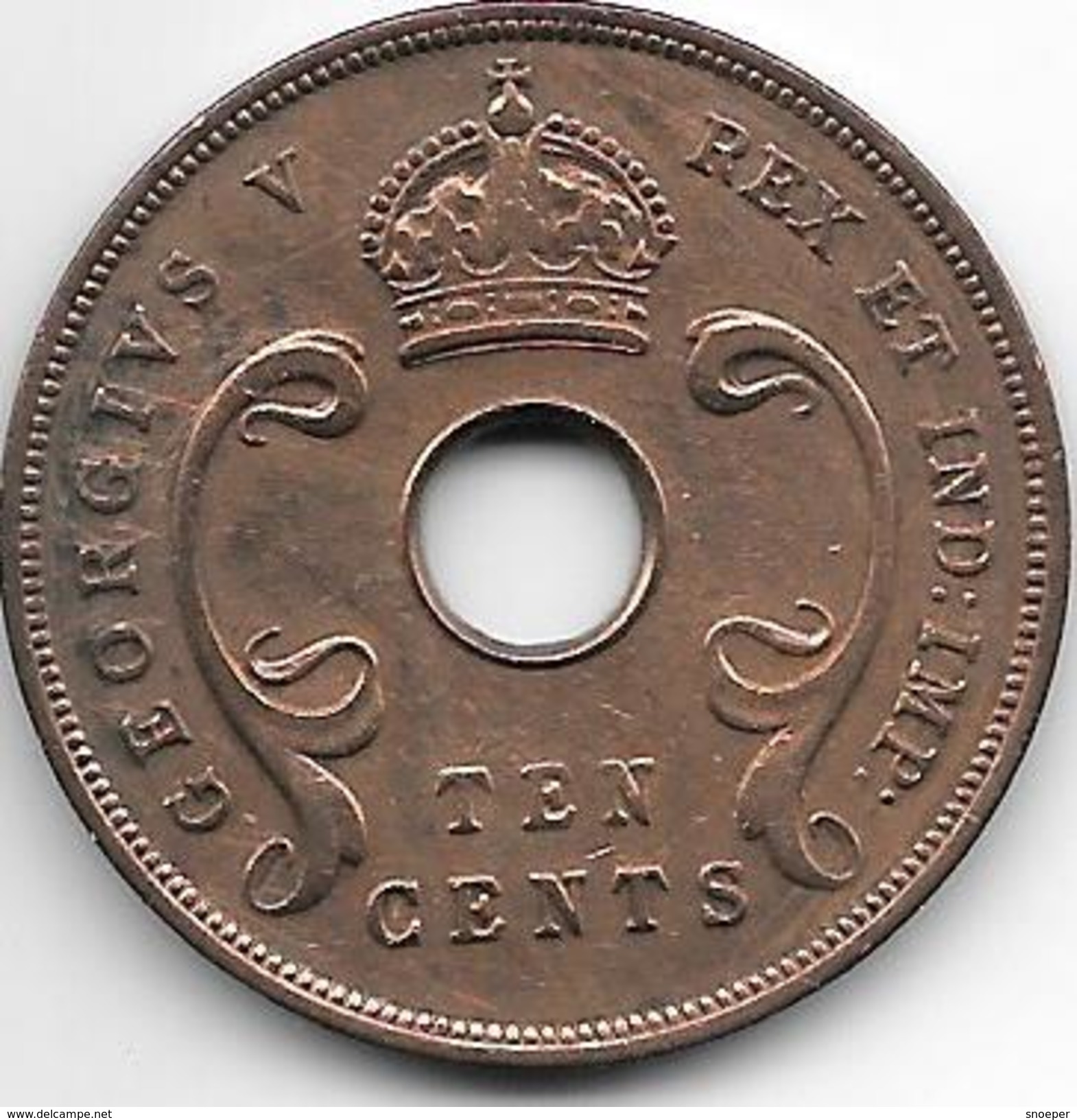 *east Africa 10 Cents 1923   Km 19    Vf+ Catalog Val 2016 = 12,00$ - British Colony