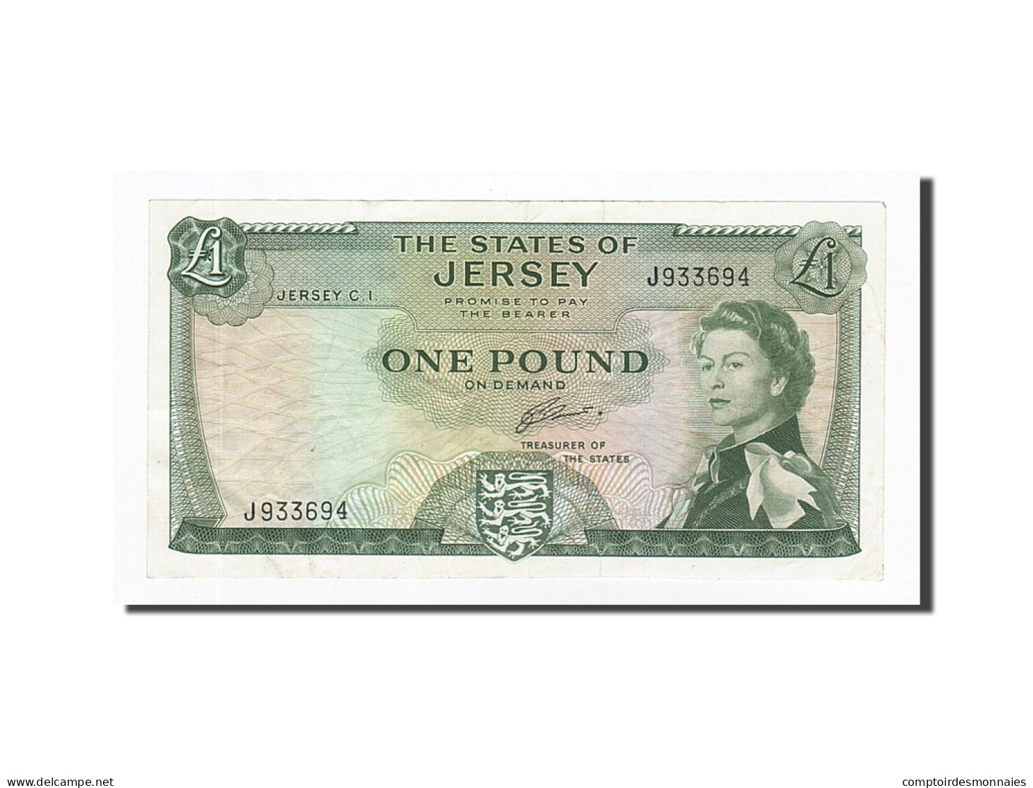 Billet, Jersey, 1 Pound, 1963, KM:8b, SUP - Jersey