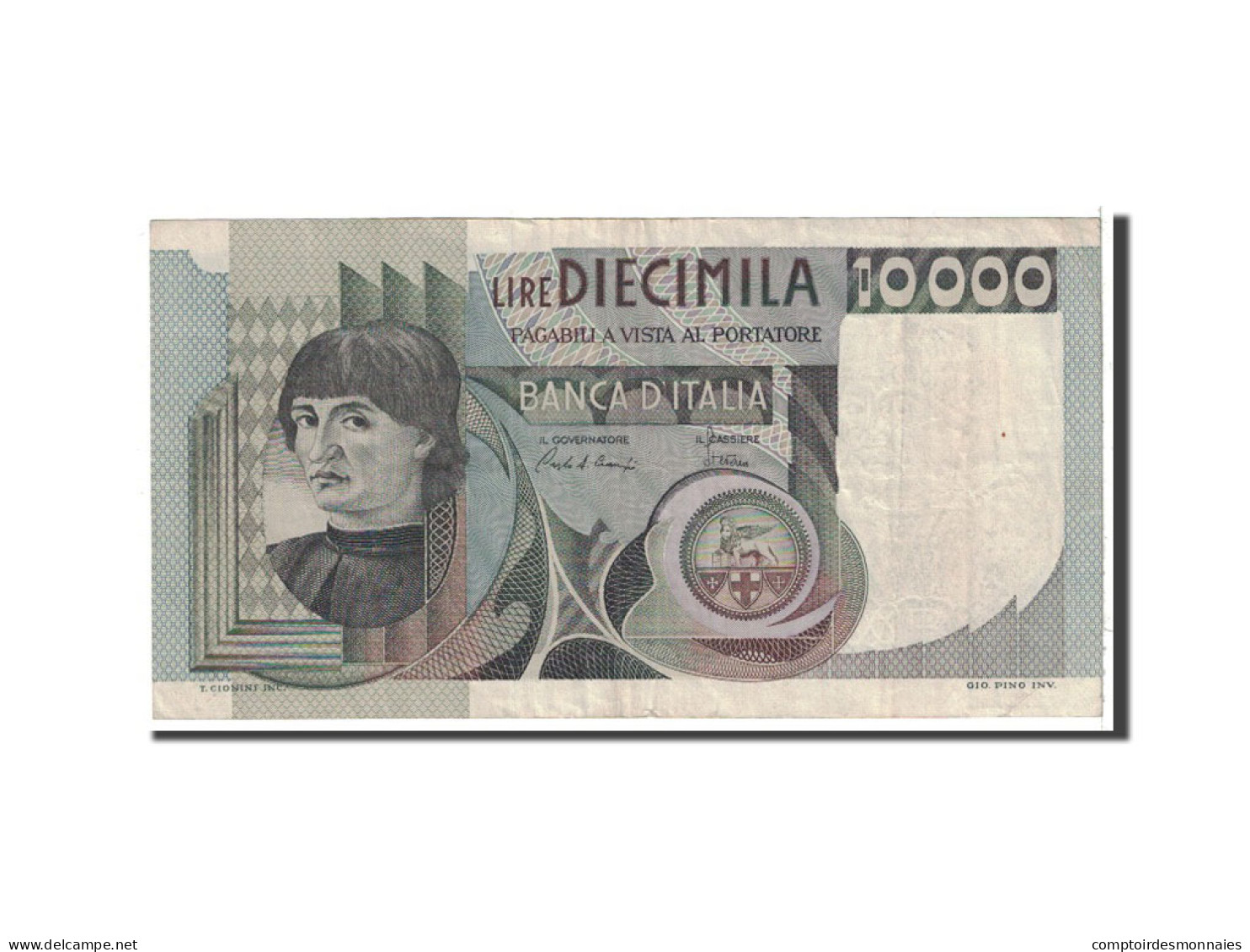 Billet, Italie, 10,000 Lire, 1980, 1980-09-06, KM:106b, TTB - 10000 Lire