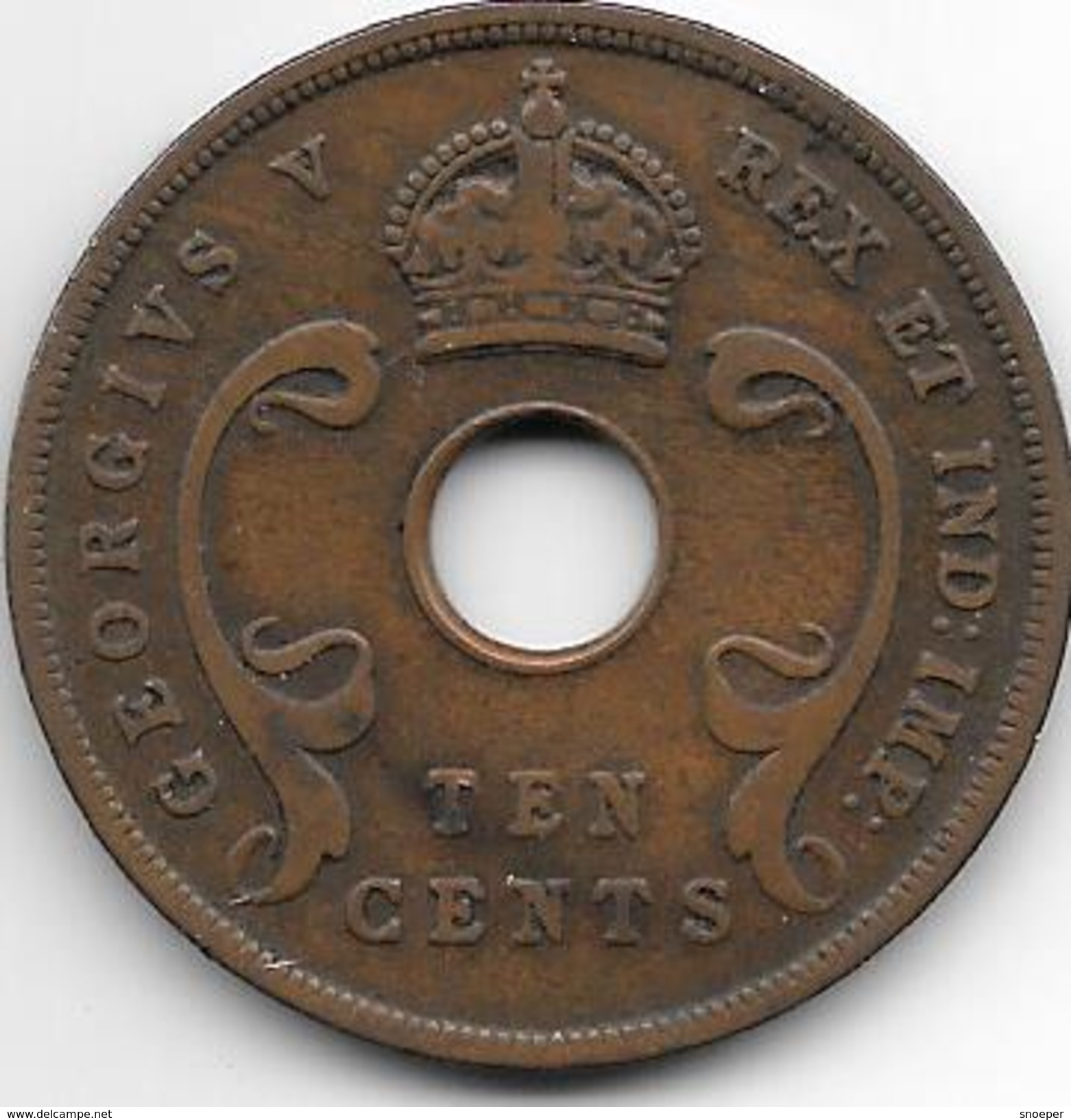 *east Africa 10 Cents 1933   Km 19    Vf - Colonie Britannique