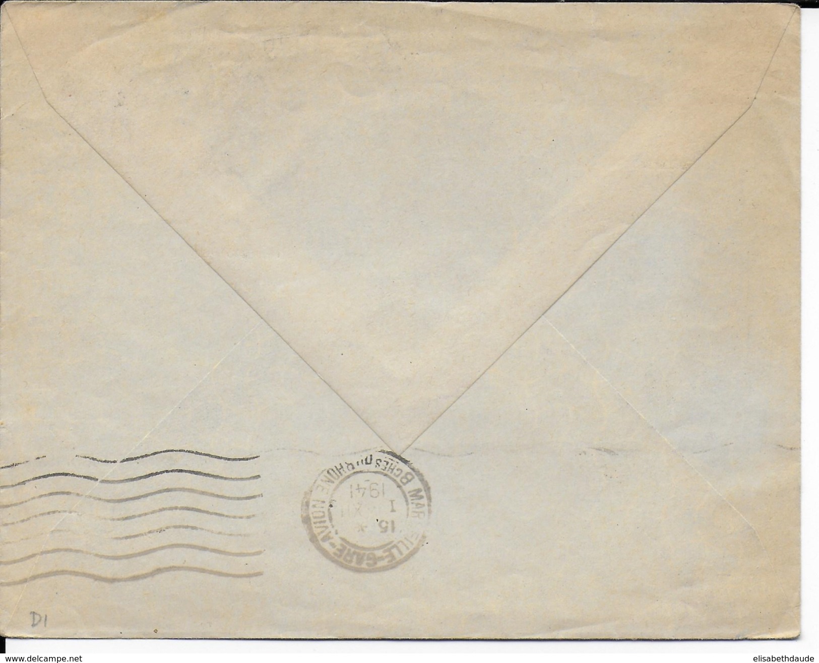 BLOCUS De DJIBOUTI - 1941 - ENVELOPPE FM Par AVION SPECIAL => MARSEILLE - Lettres & Documents