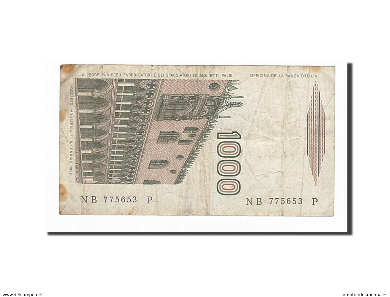 Billet, Italie, 1000 Lire, 1982-01-06, KM:109a, TB+ - 1000 Lire