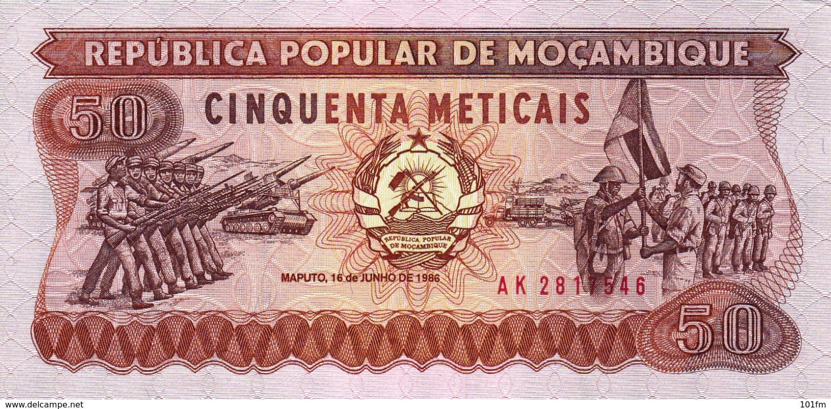MOCAMBIQUE - 50 METICAIS 1986 - Mozambico