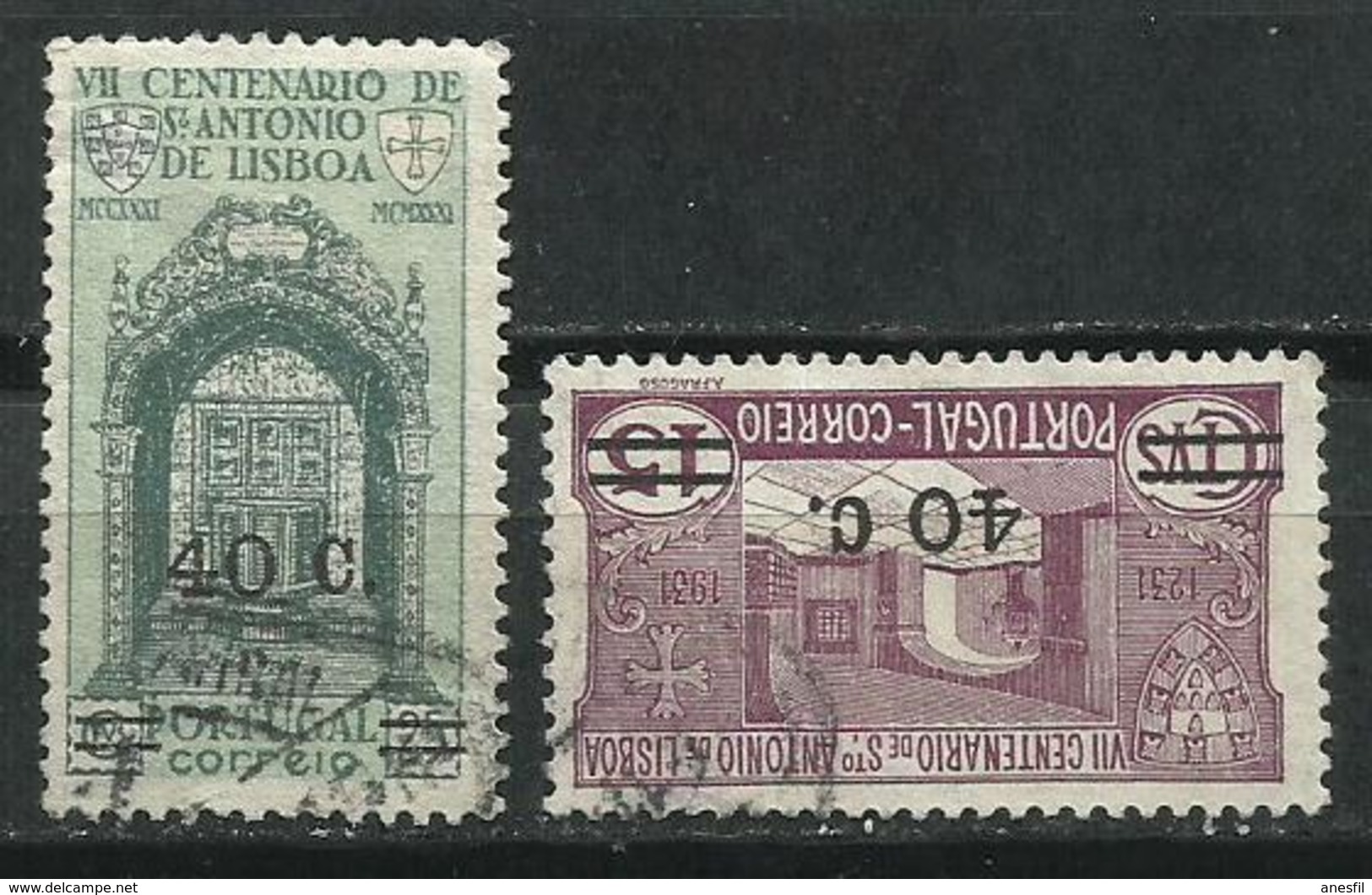 Portugal_1933_Sellos De 1931 Sobrecargados. - Used Stamps