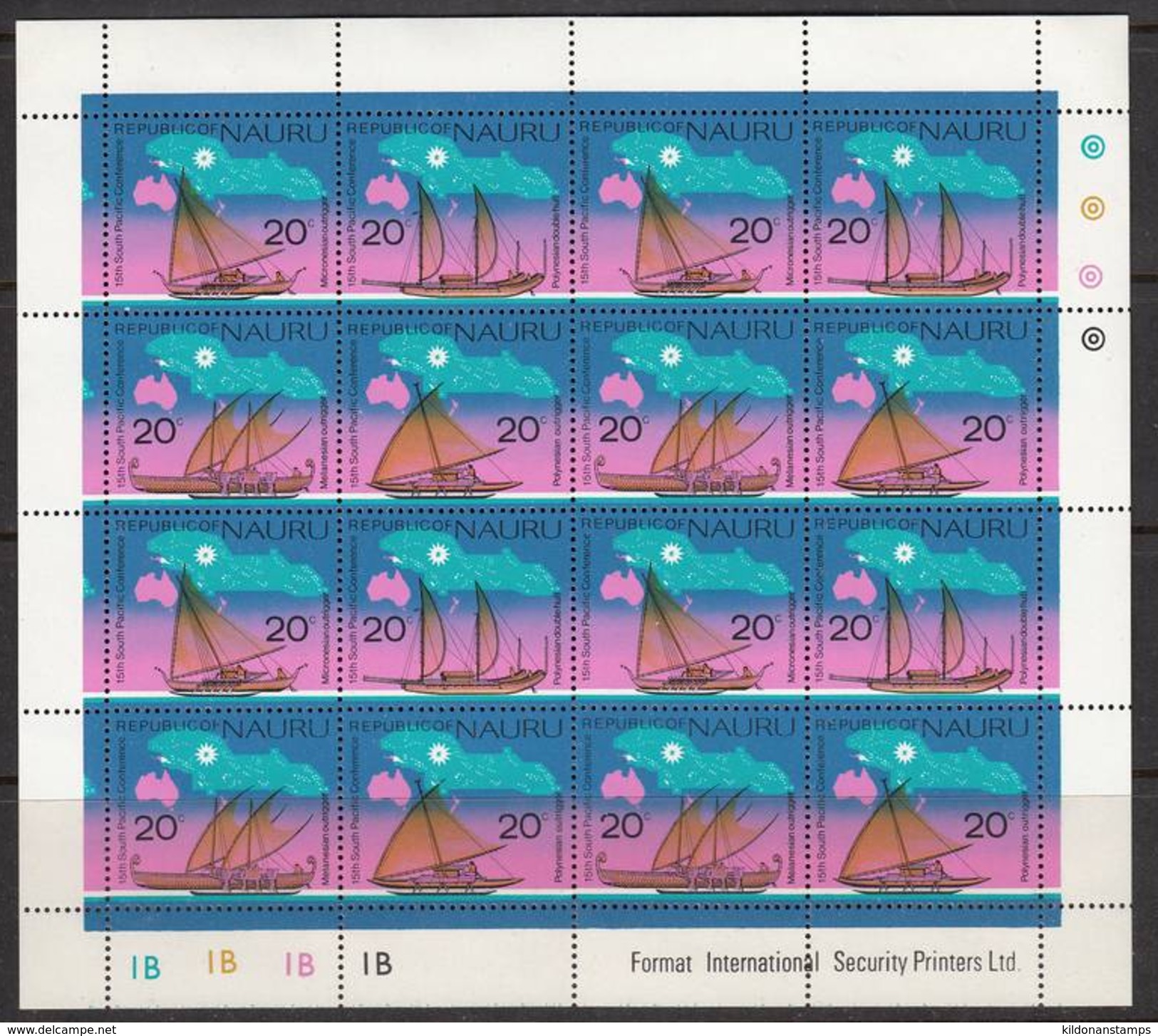 Nauru 1975 Minisheet, Mint No Hinge, Sc# 127a, SG 133a - Nauru