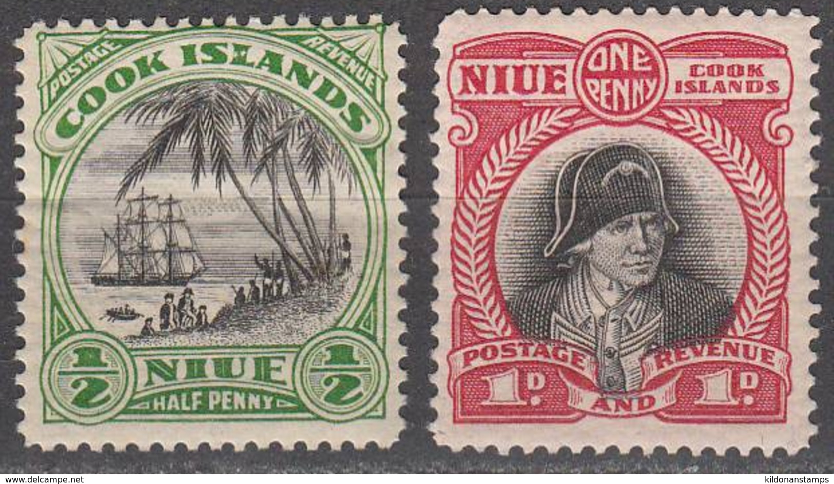 Niue 1932 Mint Mounted, Sc# 53-54, SG 62-63 - Niue
