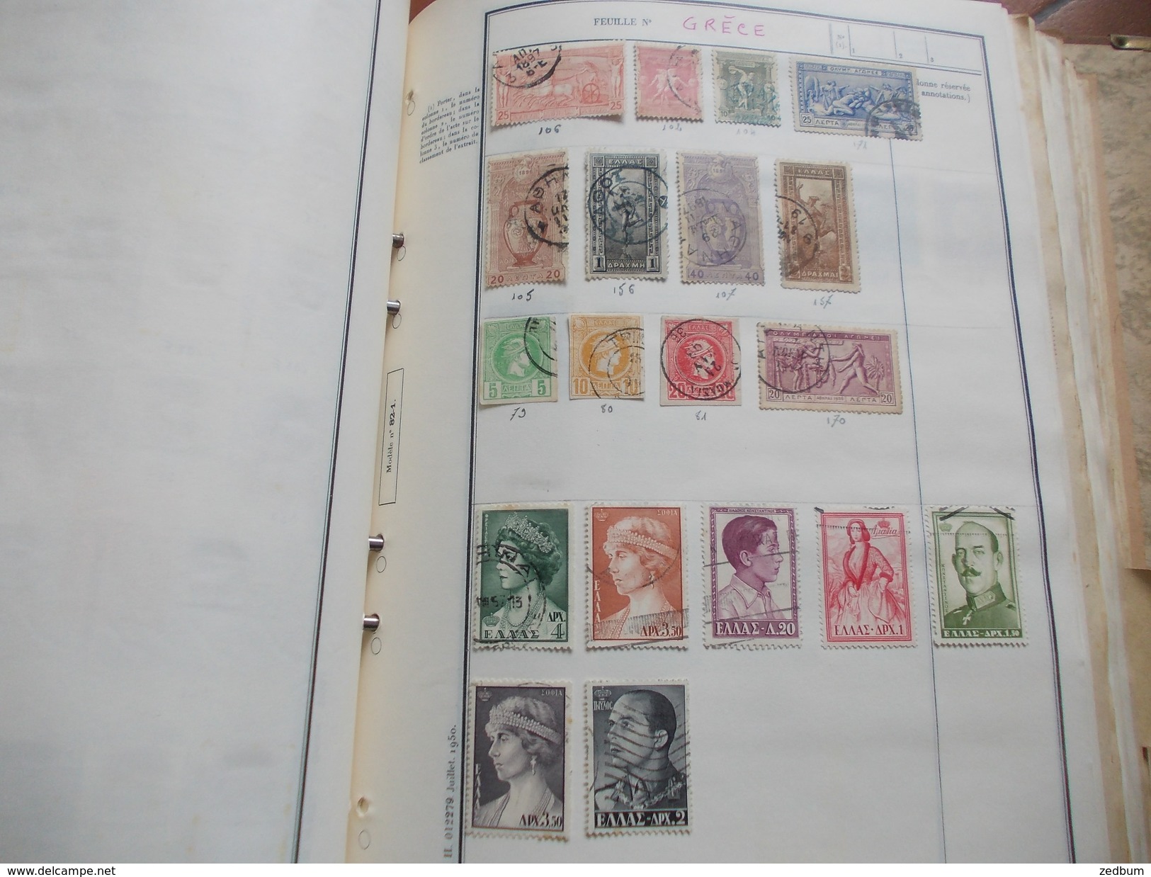 TIMBRES 1 Page Grece 19 Timbres Valeur 25.40 &euro; - Andere & Zonder Classificatie