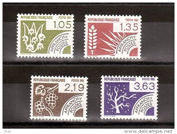 France - 1983 - Préoblitérés N° 178 à 181 - Neufs ** - Les Quatre Saisons - 1964-1988