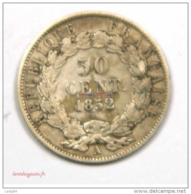 50 Centimes Napoléon III 1852 A Paris [17CAMP200910 FR] - Autres & Non Classés