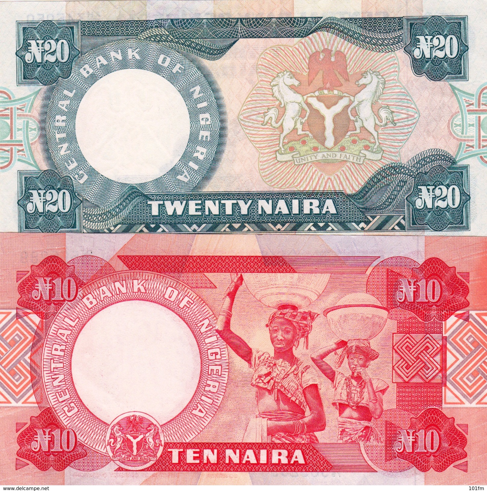 NIGERIA LOT 10, 20 NAIRA - Nigeria