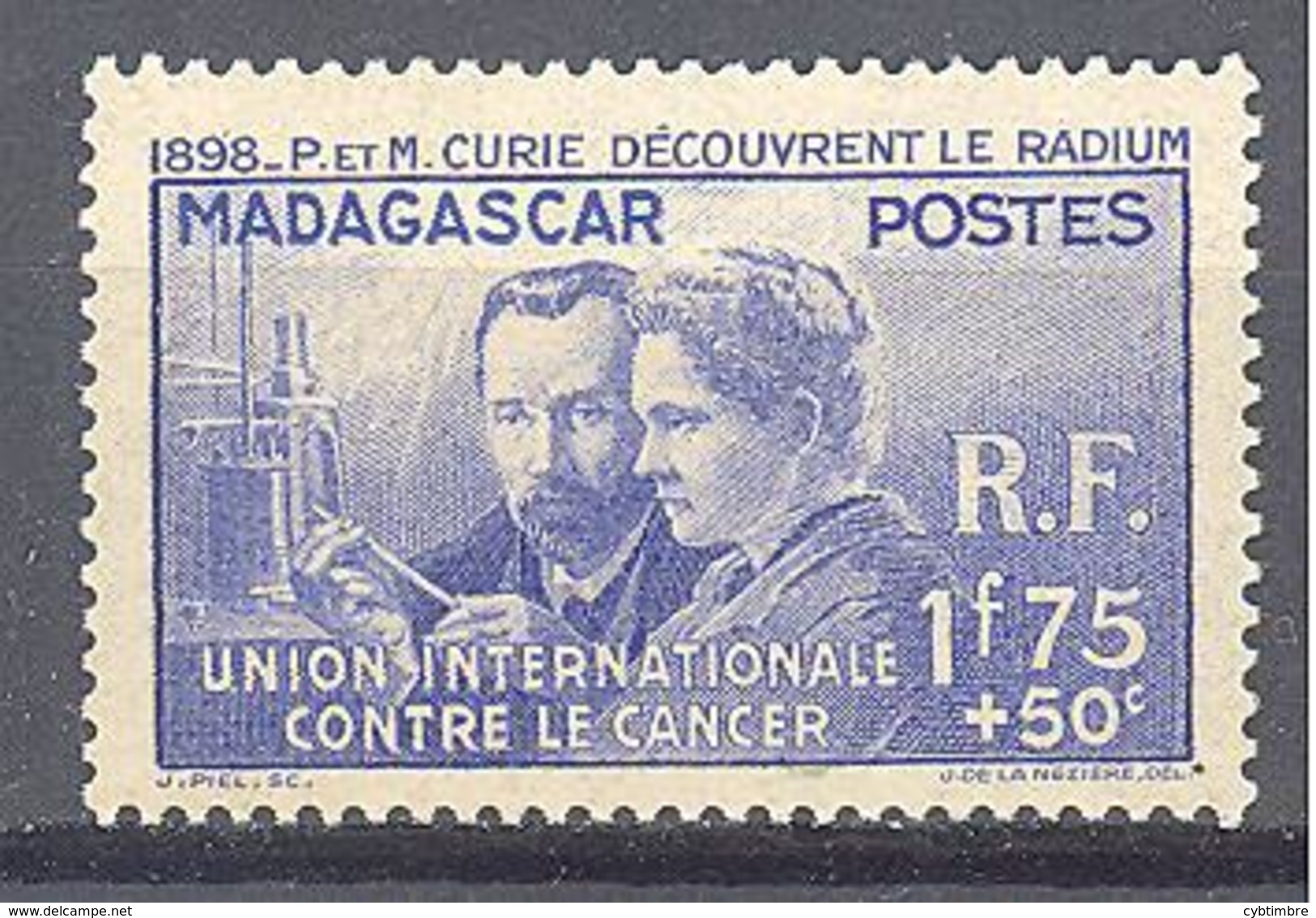 Madagascar: Yvert N° 206**; MNH; Pierre Et Maris Curie - Neufs