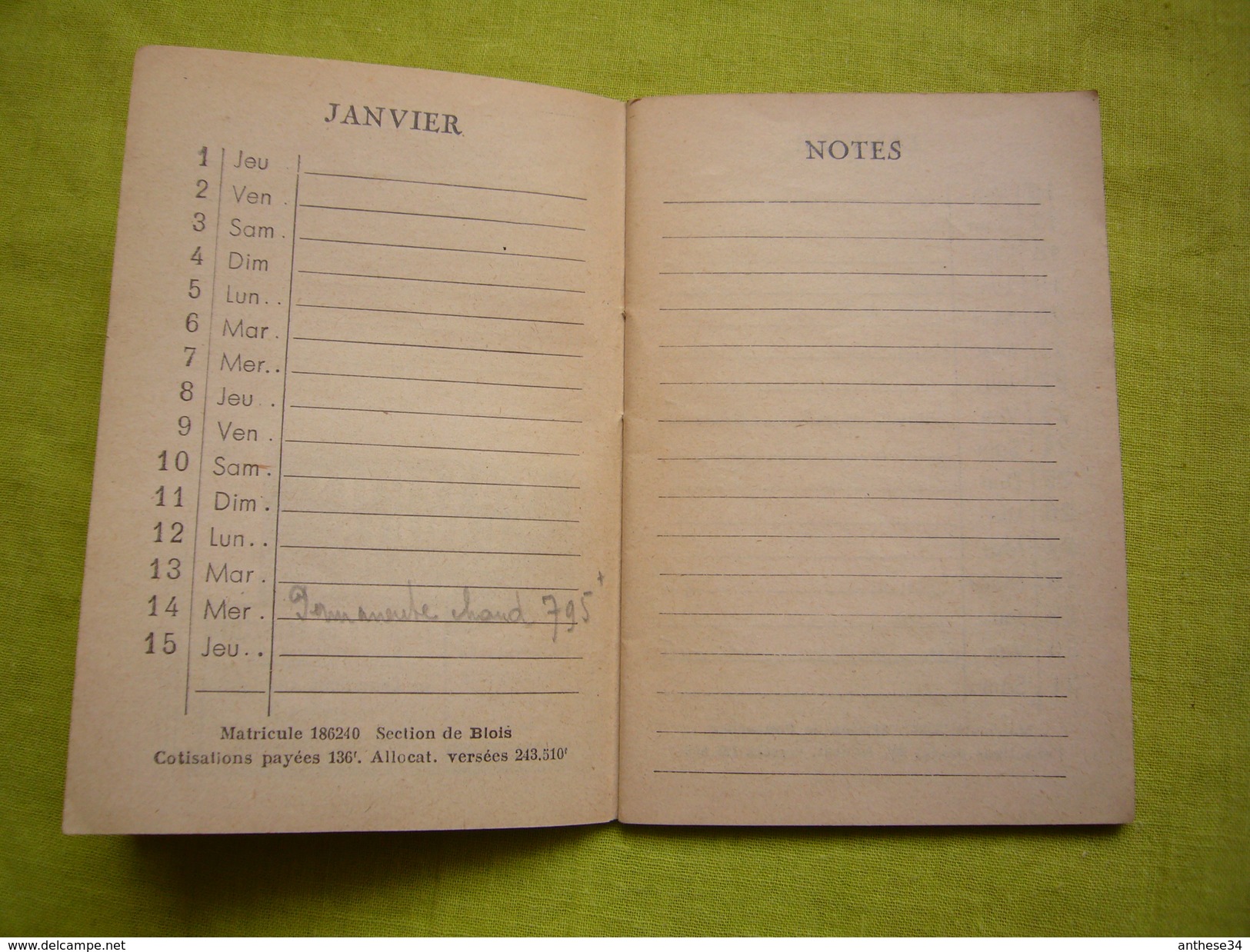 Calendrier Agenda 1953 Pub Chemins De Fer + 2 Petites Pub Pour Le Rail - Grand Format : 1941-60