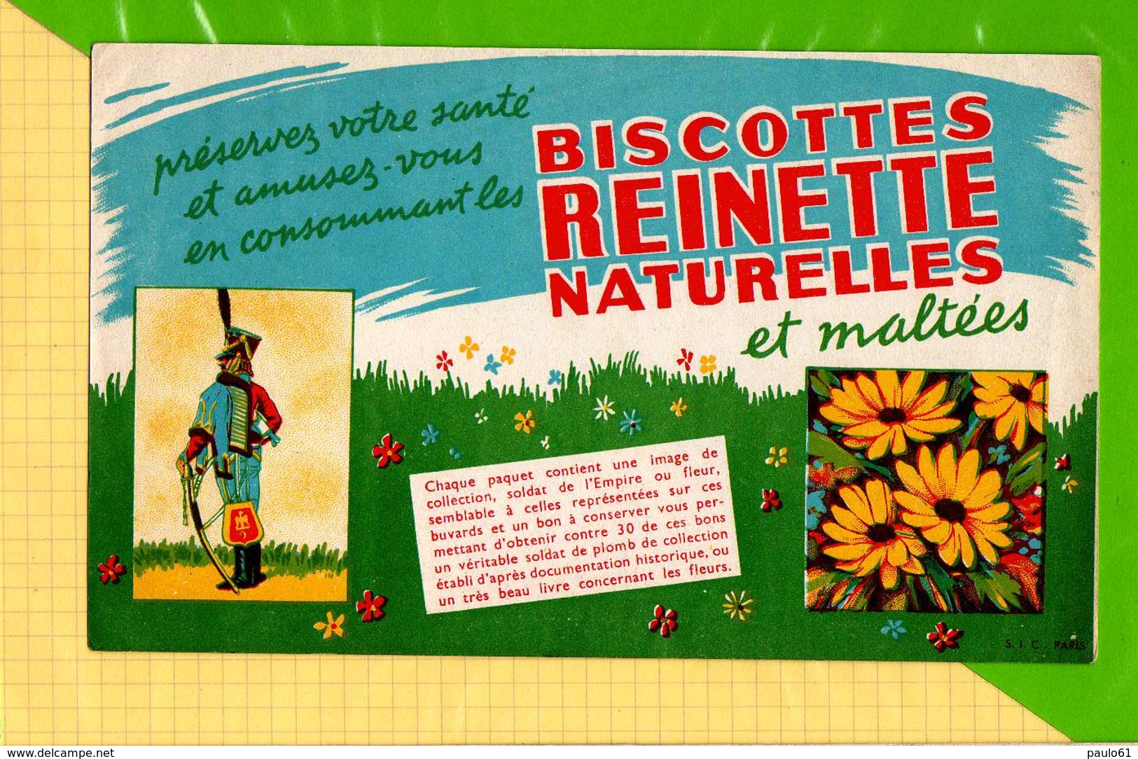 BUVARD & Blotting Paper  : BISCOTTES REINETTES Naturelles  ;Soldat D´Empire - Biscottes