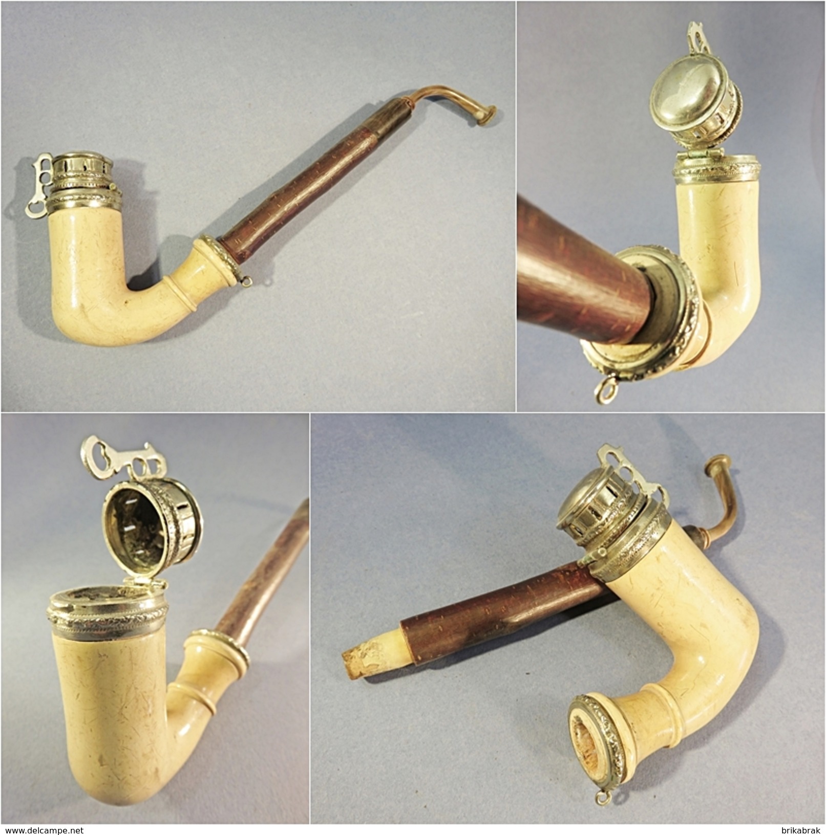 ~ PIPE XIX ème EN ECUME # Tabac Fumeur - Meerschaum Pipes