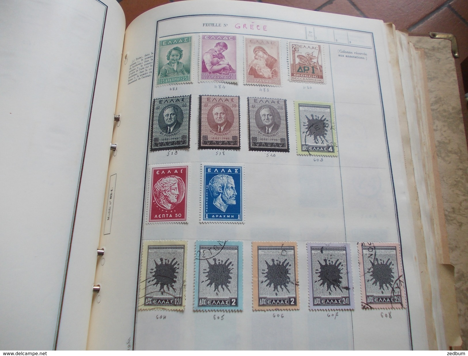 TIMBRES 1 Page Grece 15 Timbres Valeur 25.60 &euro; - Andere & Zonder Classificatie