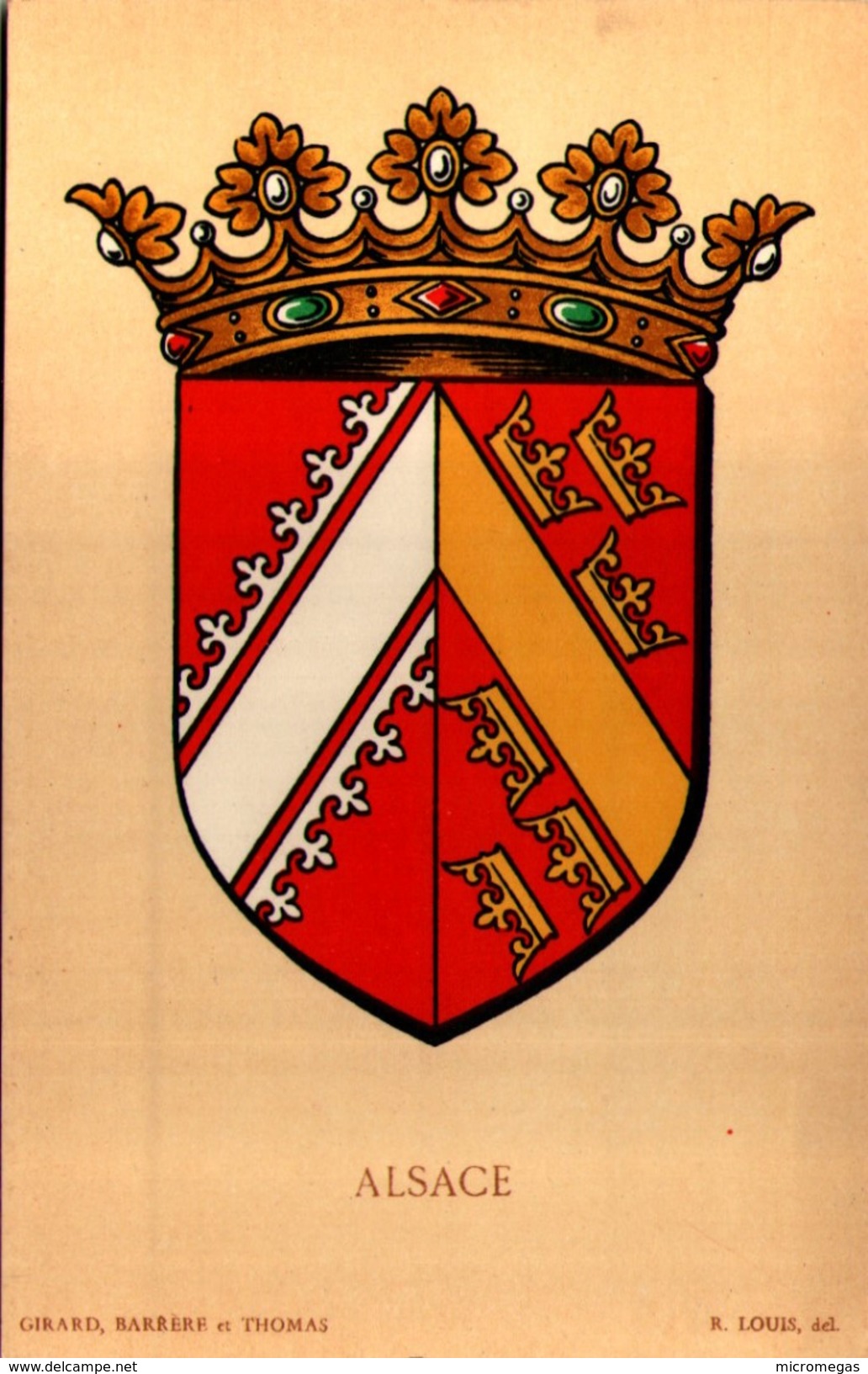 Blason ALSACE  - R. Louis Del. - Girard Barrere Et Thomas - Other