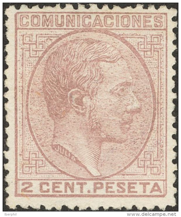 Alfonso XII. 1 De Julio De 1878. (*) 190 2 Cts Malva. Excelente Centraje. MAGNIFICO. (Edifil 2017: 53&euro;) - Otros & Sin Clasificación