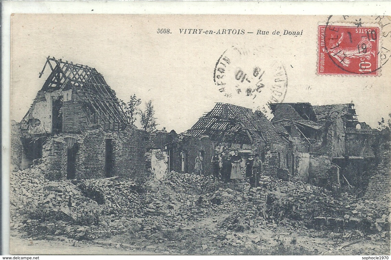 PAS DE CALAIS - 62 - VITRY EN ARTOIS - Guerre 14 - Rue De Douai - Vitry En Artois