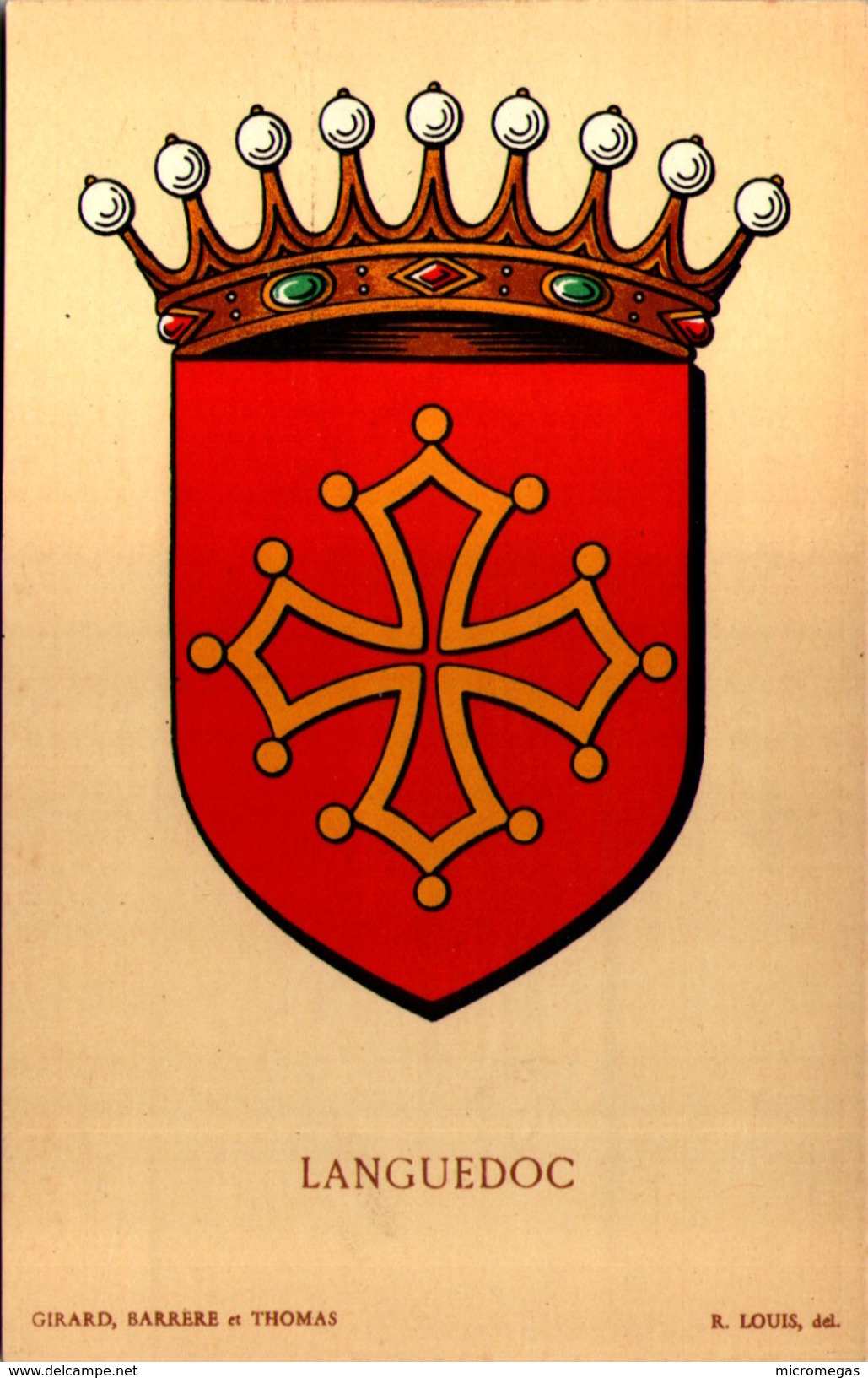 Blason LANGUEDOC  - R. Louis Del. - Girard Barrere Et Thomas - Sonstige