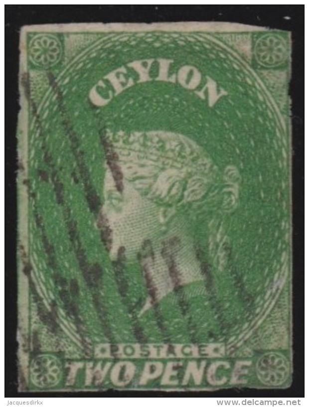 Ceylon       .       SG     .     3a       .         O       .          Gebruikt   .    /    .   Cancelled - Ceylon (...-1947)