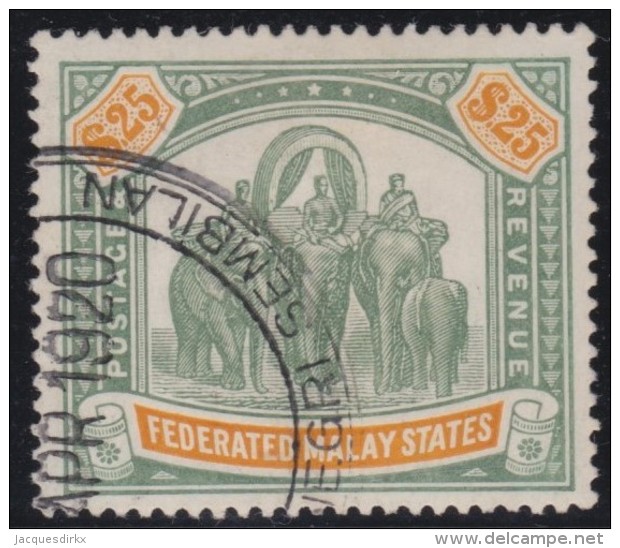 Federated Malaa States      .       SG     .     82   .        O       .          Gebruikt   .    /    .   Cancelled - Federated Malay States