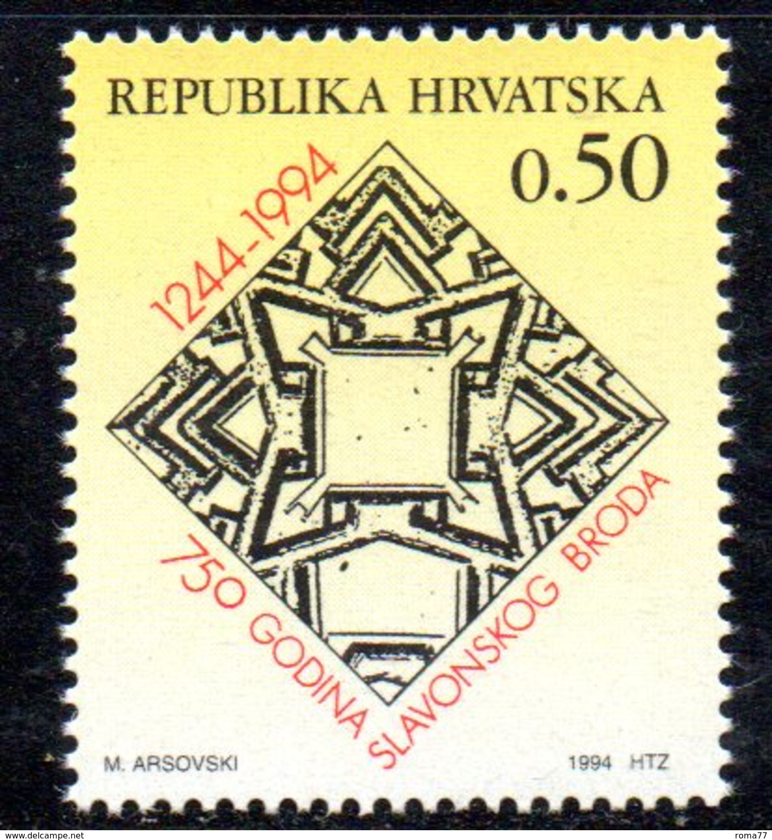 CROAZIA 1994 , Beneficenza  Unificato N. 39  ***  MNH . - Croazia