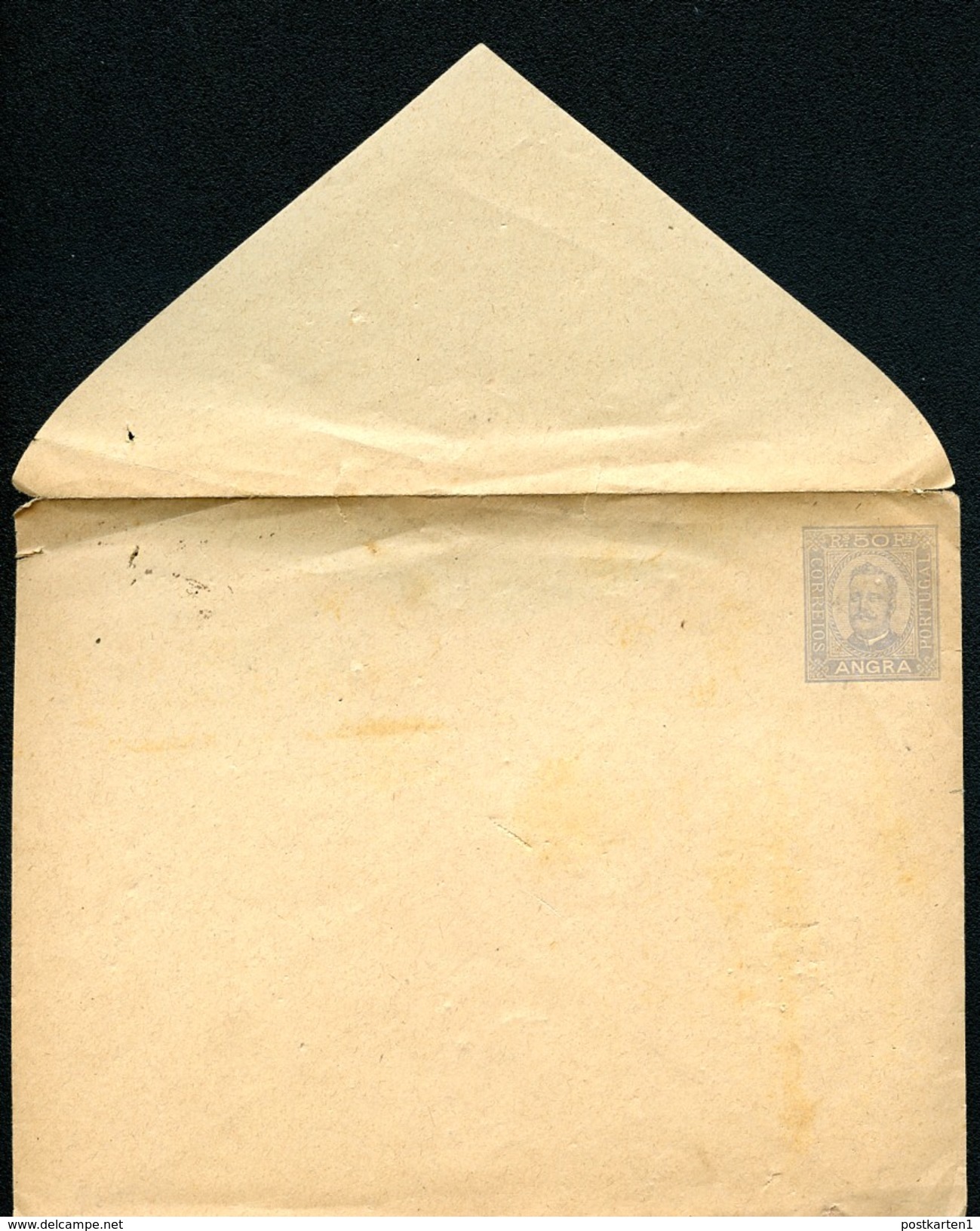 ANGRA PS Envelope #B2  50 Reis Mint 1893 - Angra