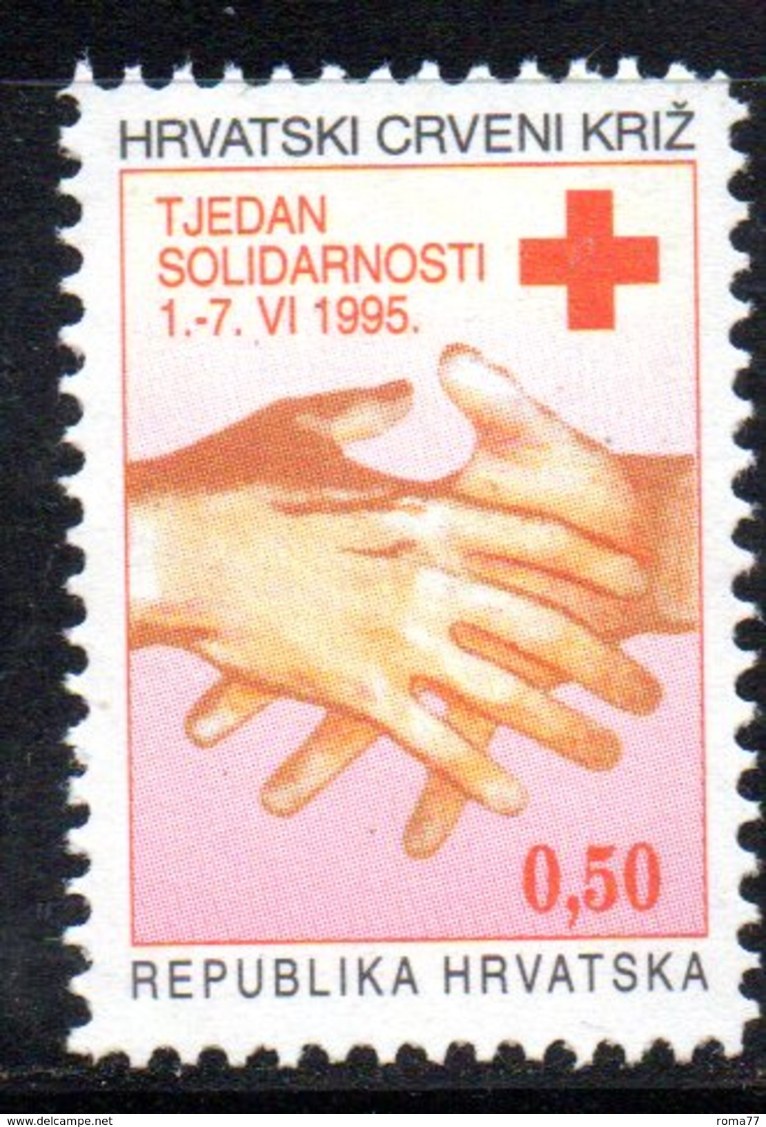 CROAZIA 1995 , Beneficenza  Unificato N. 64  ***  MNH . Croce Rossa - Croazia