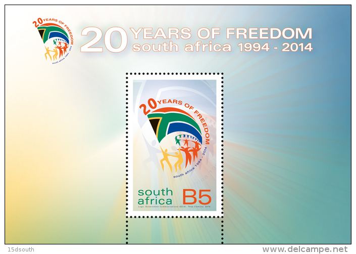 South Africa - 2014 20 Years Of Freedom MS (**) - Ongebruikt