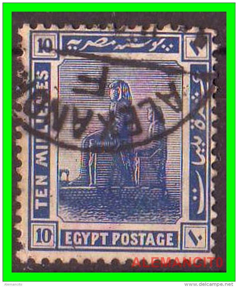 EGIPTO   -  EGYPT  -  SELLOS DE  1914  Colossi Of  Thebes - Usados