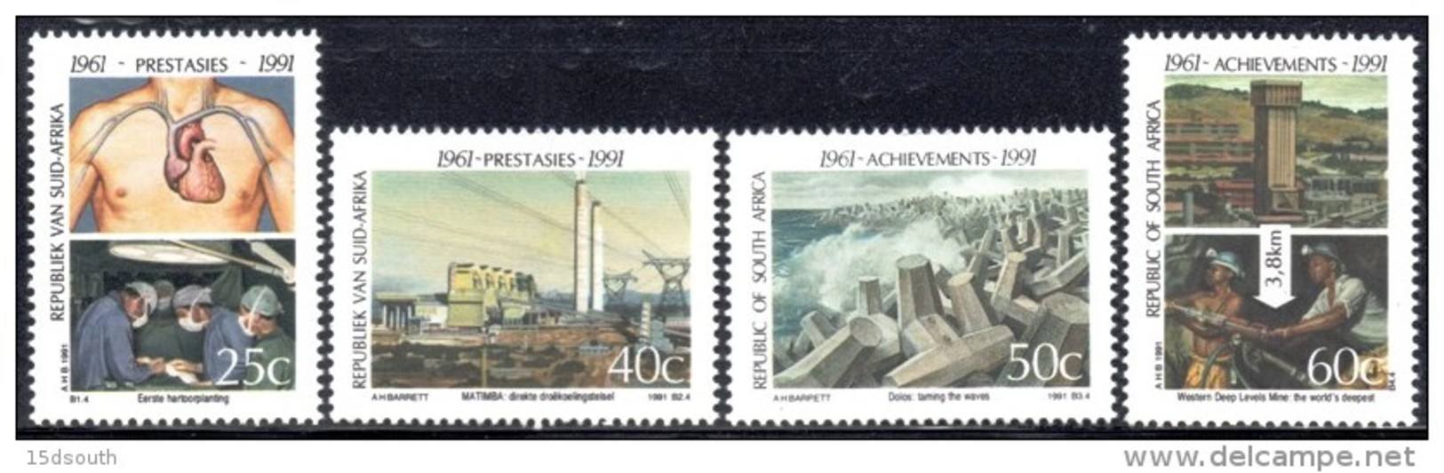 South Africa - 1991 30th Anniversary Of Republic Scientific Achievements Set (**) # SG 729-732 , Mi 818-821 - Neufs