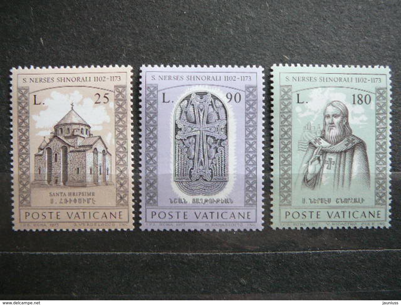 8th Centenary Of The Death Of St. Narses Shnorhali # Vatican Vatikan Vaticano MNH 1973 # Mi. 629/1 Armenia - Unused Stamps