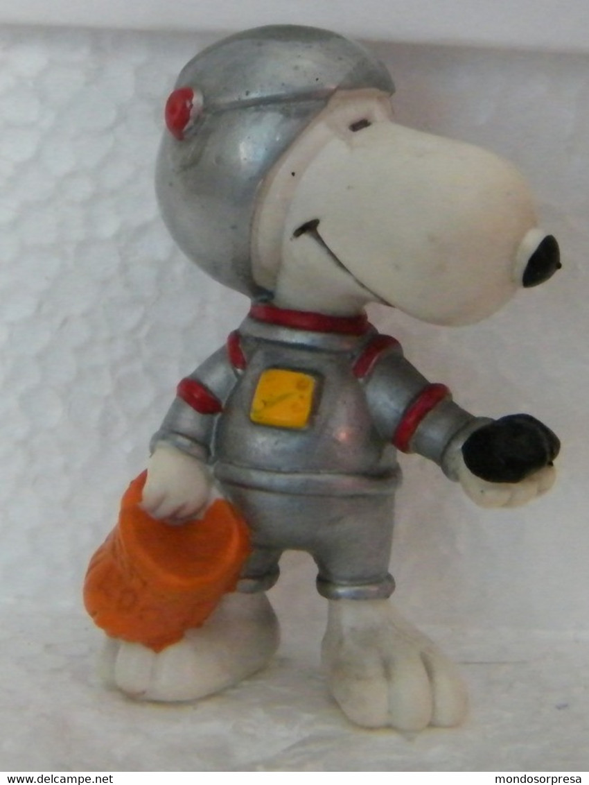 (SC85LT73) FIGURA SNOOPY ASTRONAUTA ALTO 6cm Circa, GOMMA - Cartoni Animati