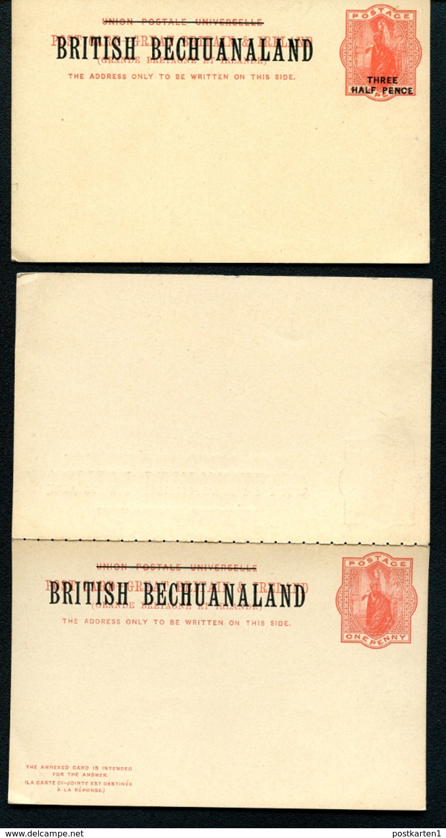 BECHUANALAND Postal Cards #8-9 Mint 1893 - 1885-1895 Kronenkolonie