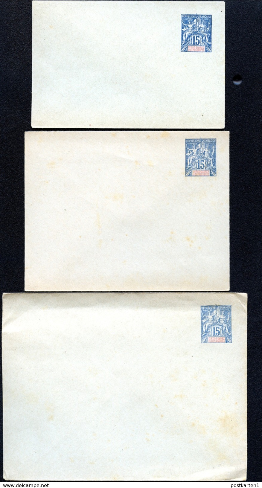 DIEGO SUAREZ MADAGASCAR Set Of 3 Envelopes #3-3b  Mint 1893 - Briefe U. Dokumente