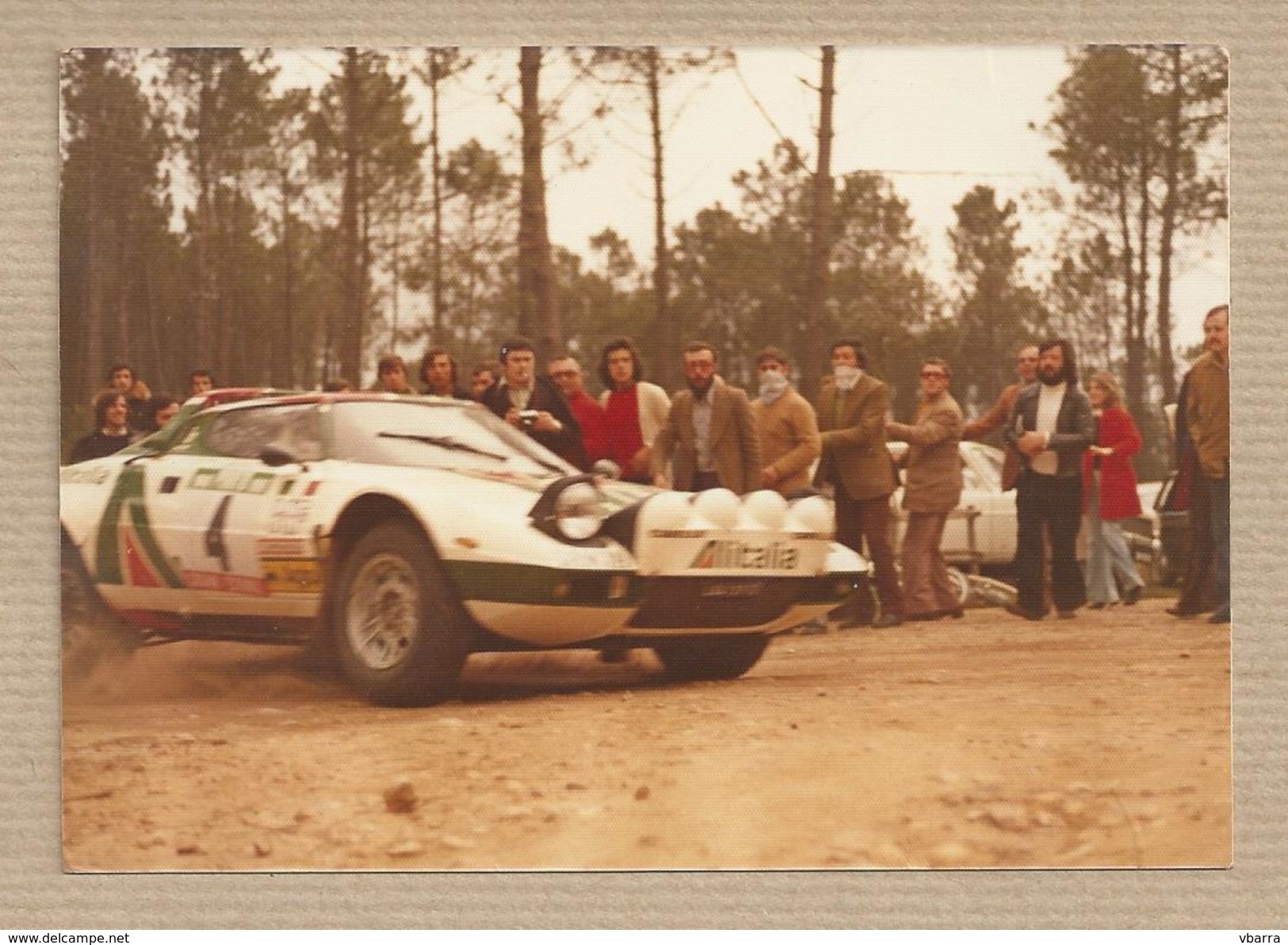 Old Photograph Rally Of Portugal. The 70's. Raffaele Pinto -Lancia Stratos - Alitalia-  World Rally Championship, WRC - Deportes