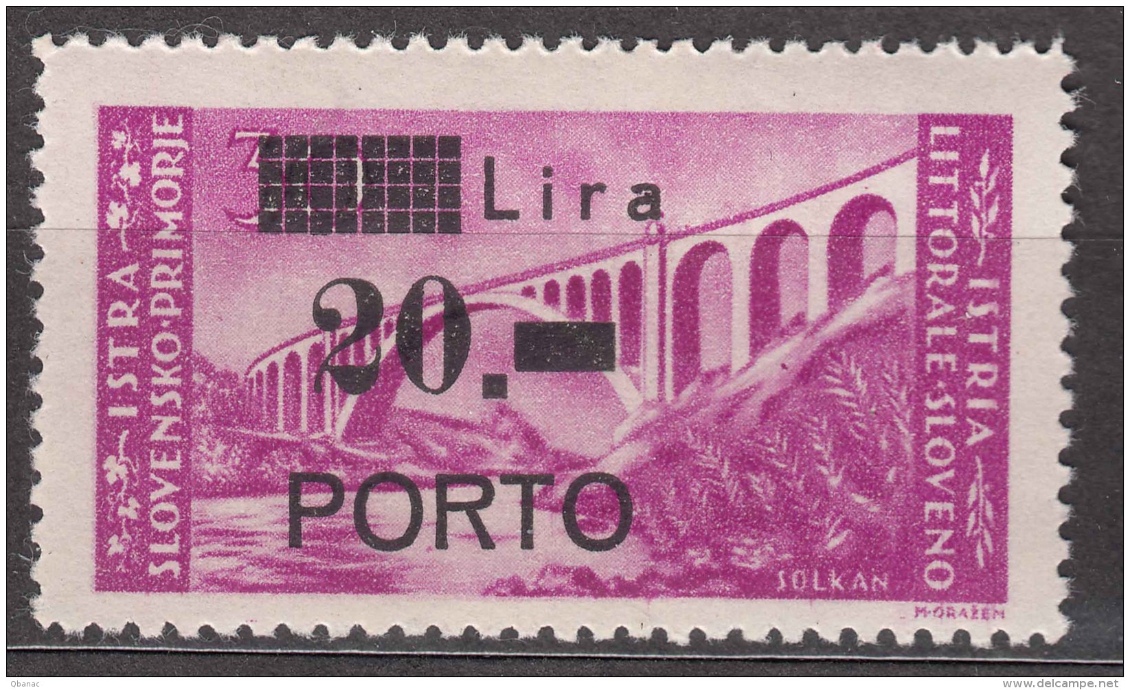 Istria Litorale Yugoslavia Occupation, Porto 1946 Sassone#12 Mint Never Hinged - Occup. Iugoslava: Istria