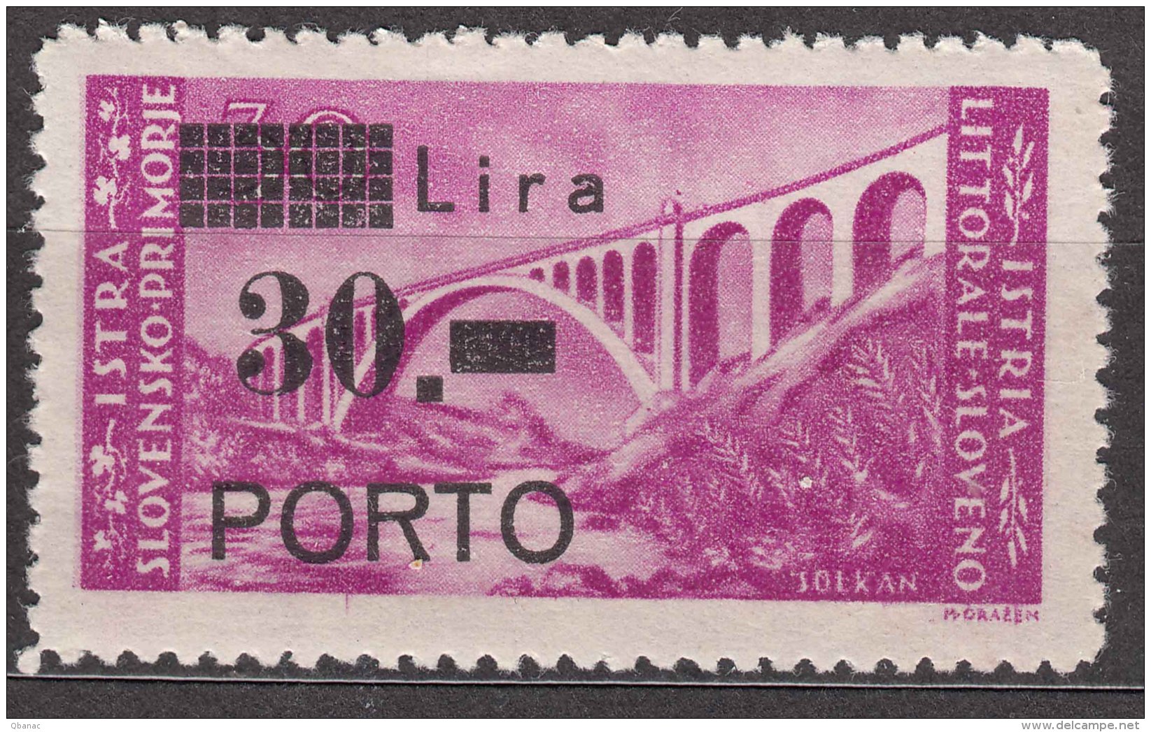 Istria Litorale Yugoslavia Occupation, Porto 1946 Sassone#13 Mint Never Hinged - Occup. Iugoslava: Istria