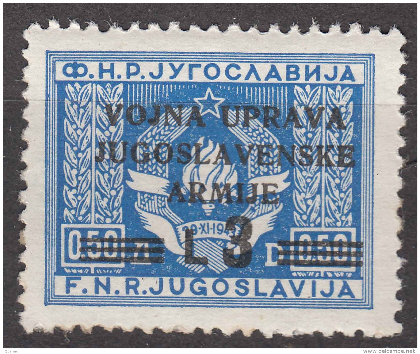 Istria Litorale Yugoslavia Occupation, 1947 Sassone#70 Mint Hinged - Occup. Iugoslava: Istria