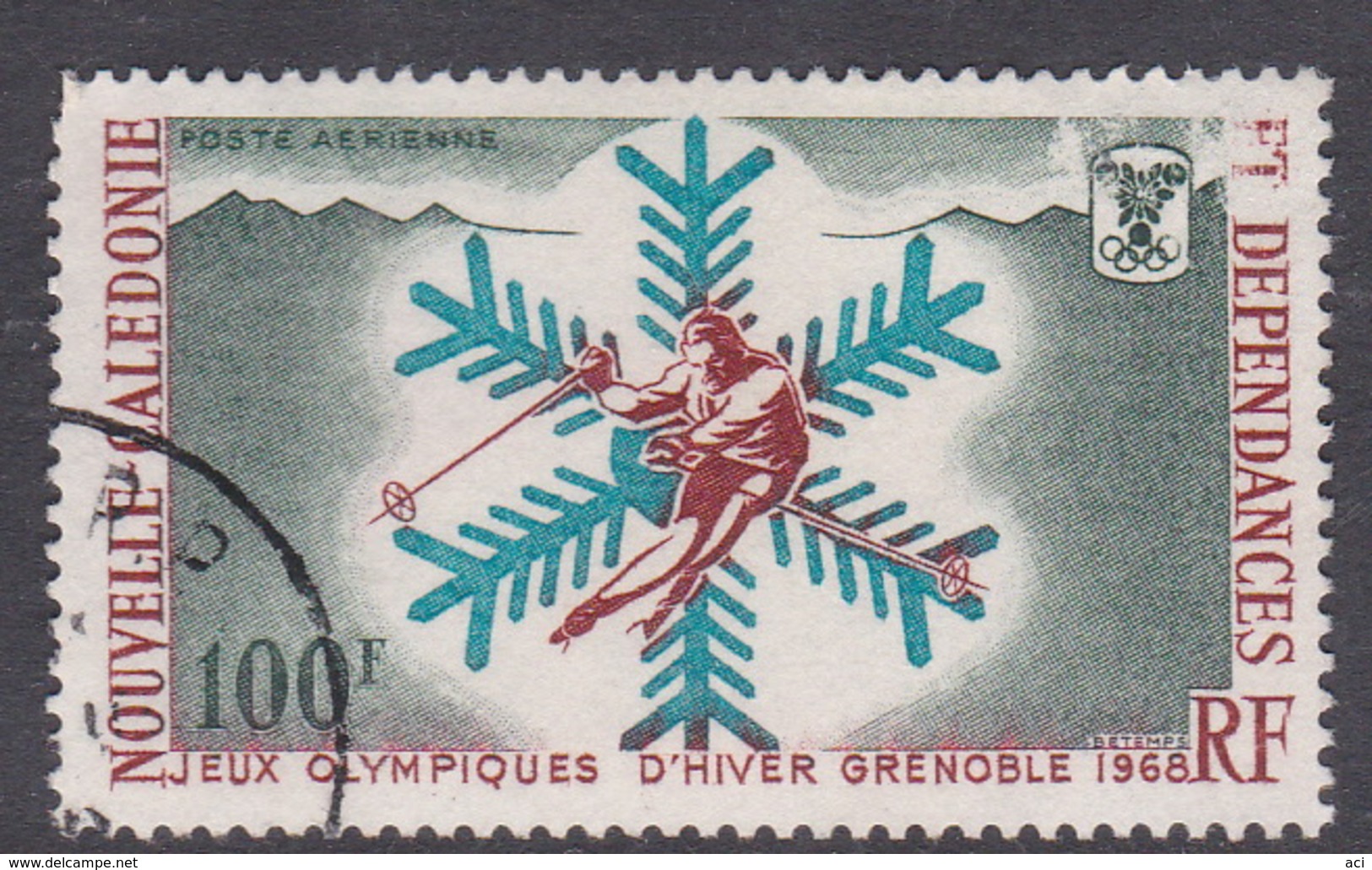 New Caledonia SG 439 1967 Winter Olympic Games Grenoble Used - Used Stamps