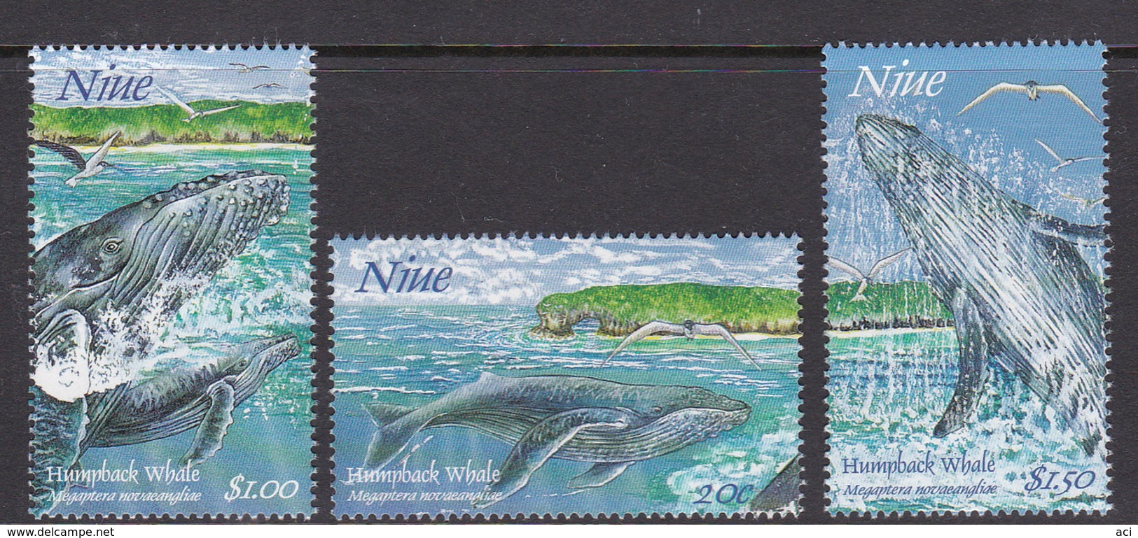 Niue SG 822-24 1997 Whales Pt 1, MNH - Niue