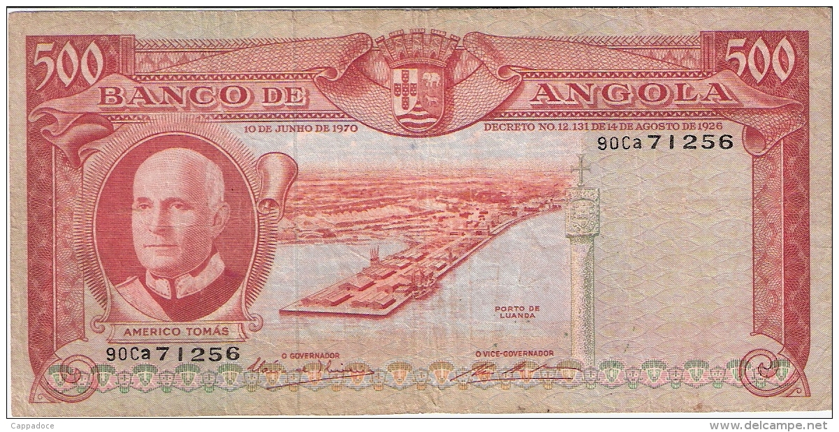 ANGOLA   500 Escudos   10/6/1970   P. 97 - Angola
