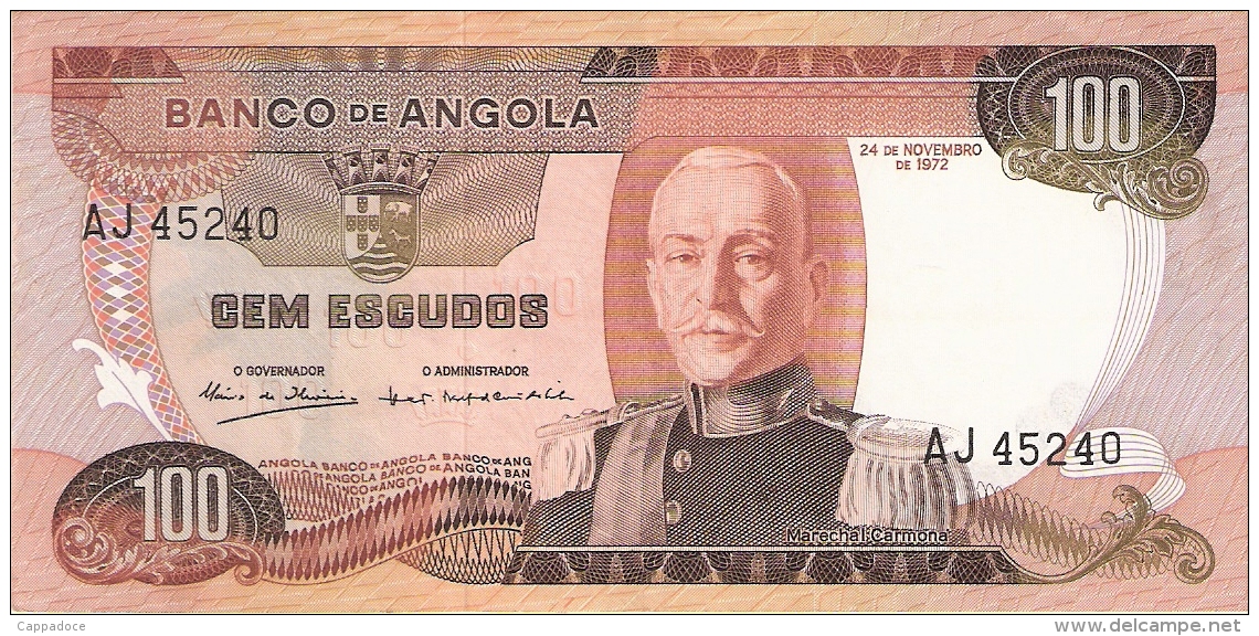 ANGOLA   100 Escudos   24/11/1972   P. 101   SUP - Angola