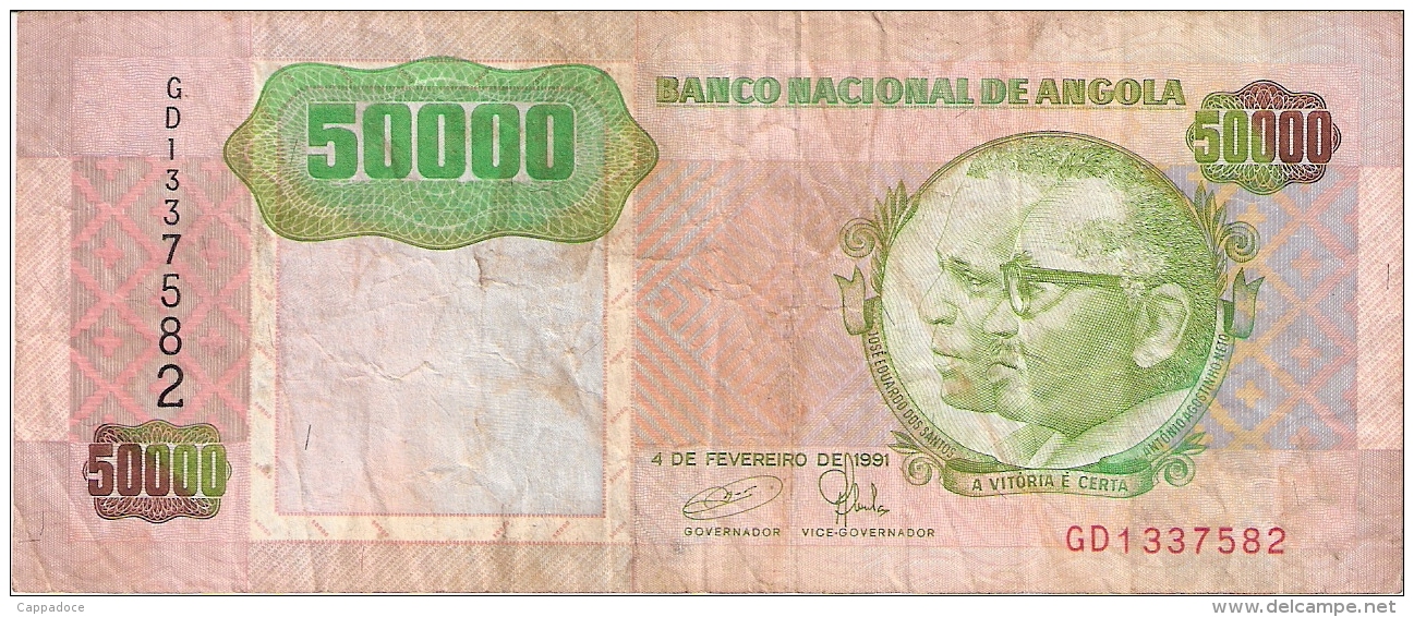 ANGOLA   50,000 Kwanzas   4/2/1991   P. 132 - Angola