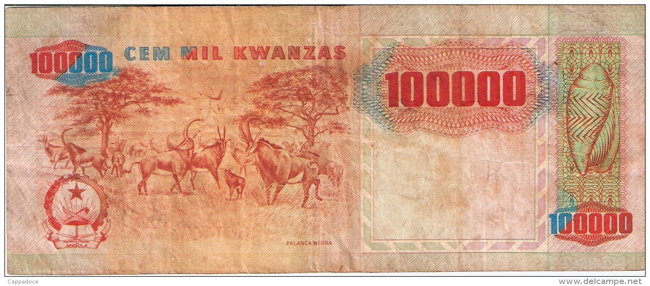 ANGOLA   100,000 Kwanzas   4/2/1991 (1993)   P. 133a - Angola
